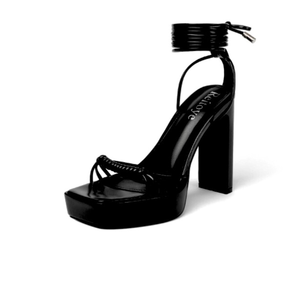 Chunky open toe platform shoes - Picture 1 of 2